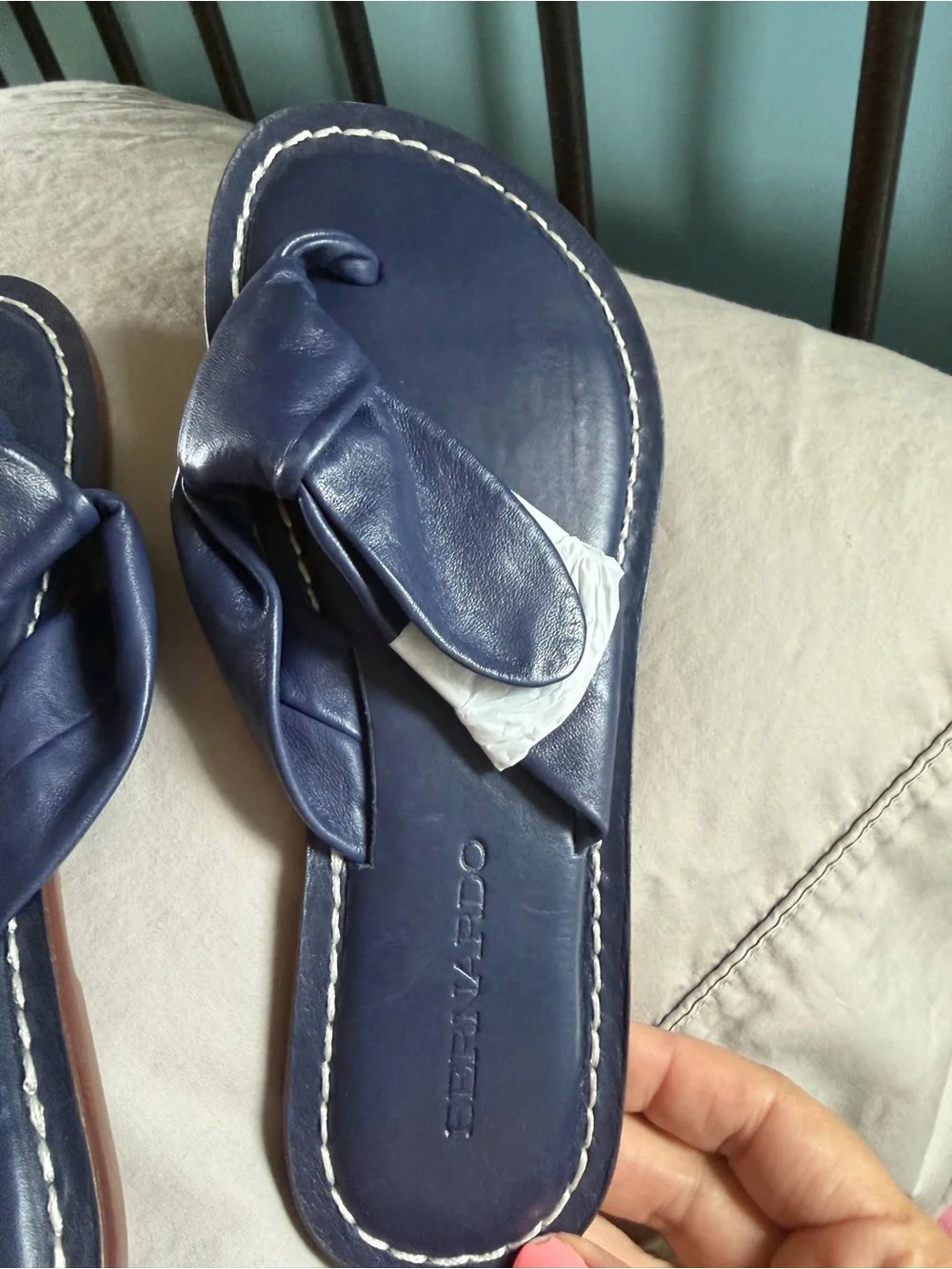 Bernardo Lillian Sandal Navy, size 7 NWOB